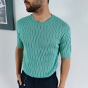 T-SHIRT IN FILO TRAFORATA VERDE LIGHT 301