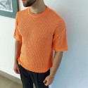 T-SHIRT IN FILO ARANCIO