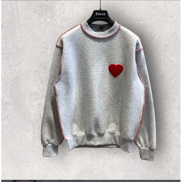 FELPA CUORE GREY