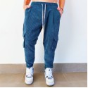 PANTALONE VELLUTO 9001 PETROLIO